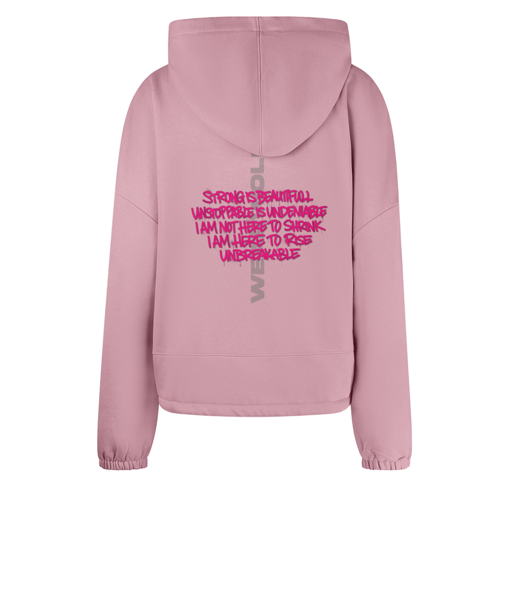Women's Cropped Oversized Hoodie - Unbreakable Range