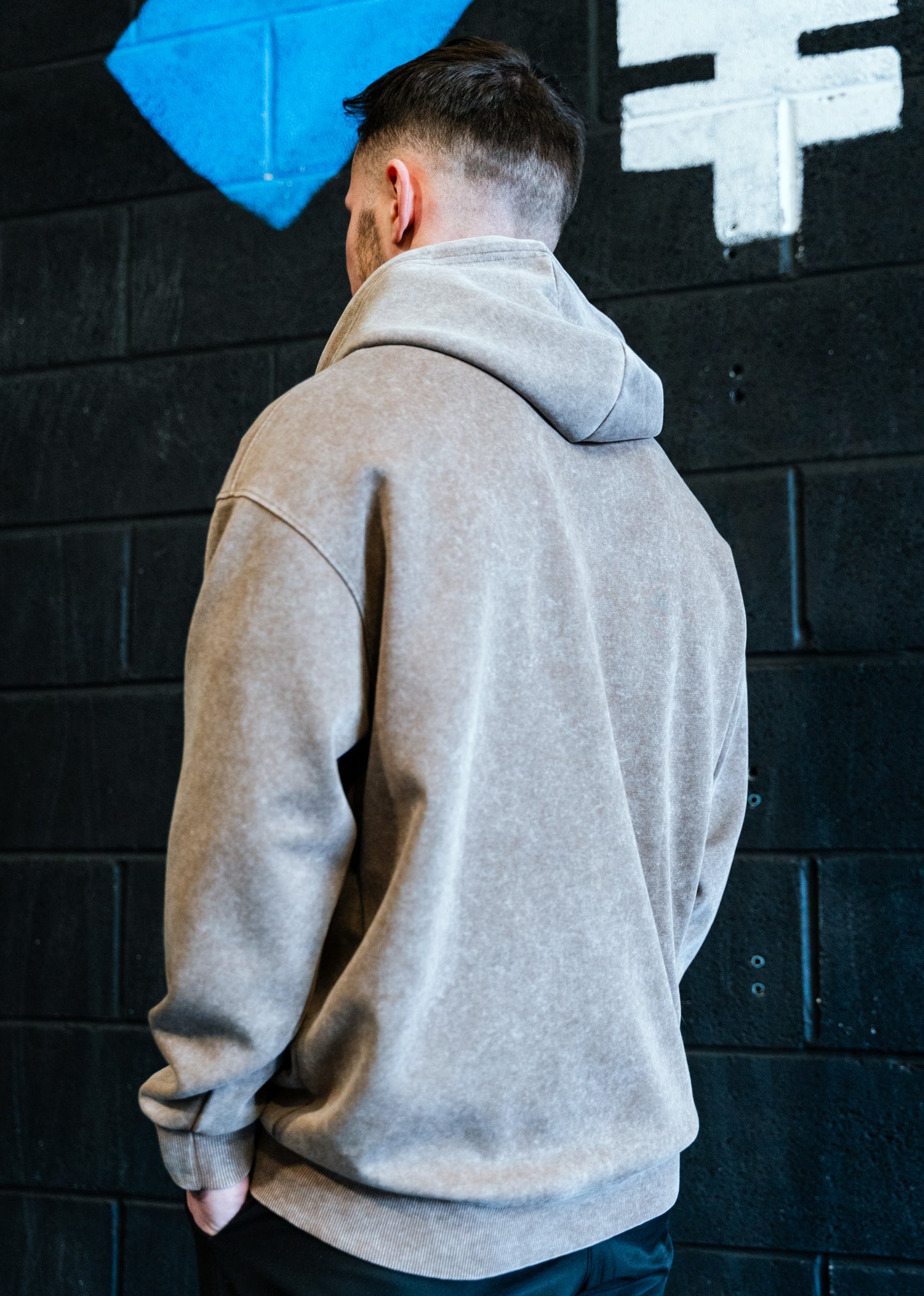 Acid Wash Hoodie - Coffee