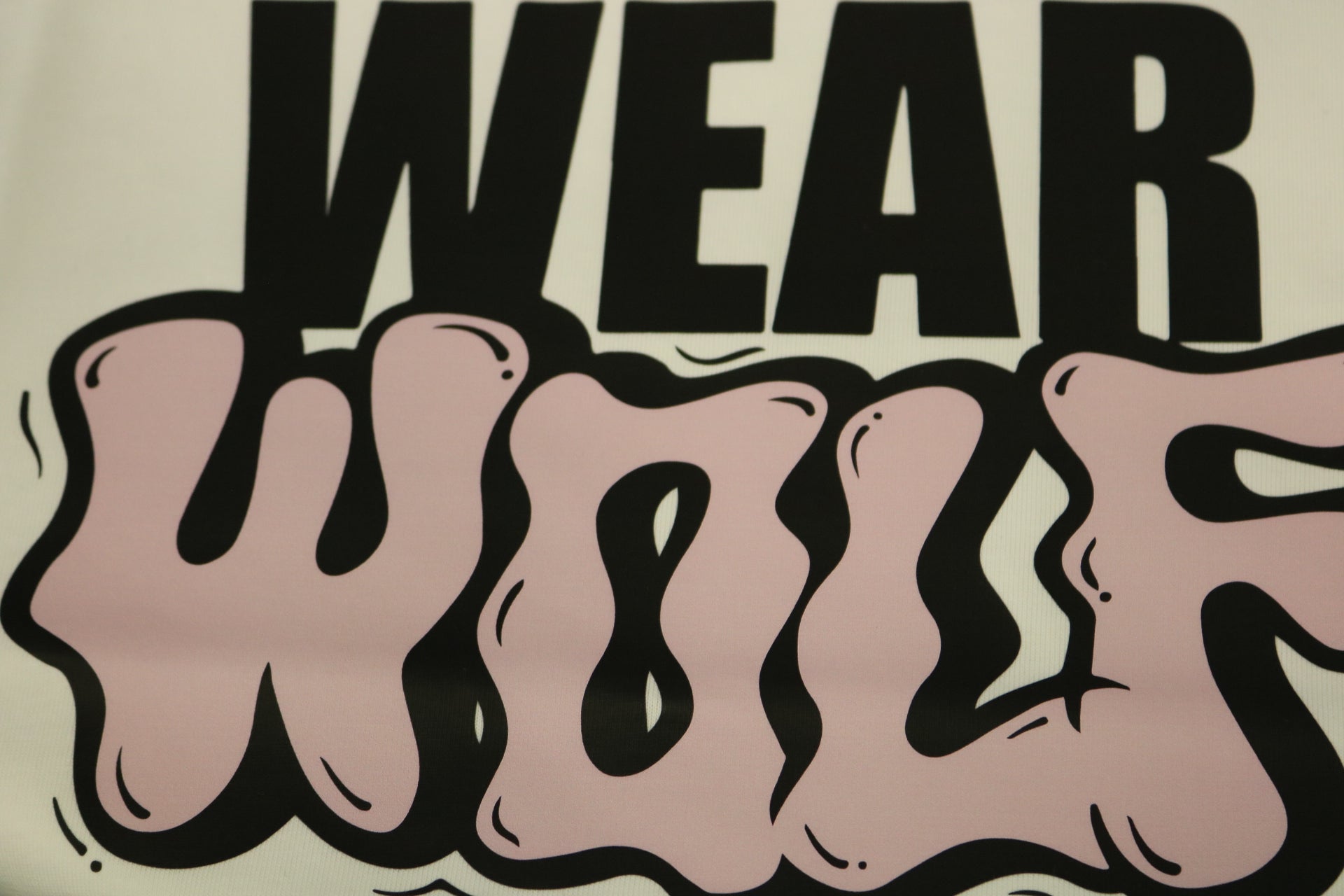 Wolf Oversized Tee - Pink