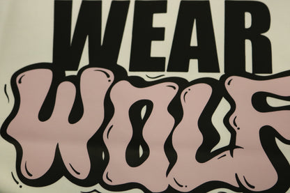 Wolf Oversized Tee - Pink