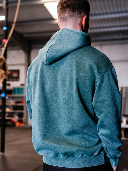 Acid Wash Hoodie - Green