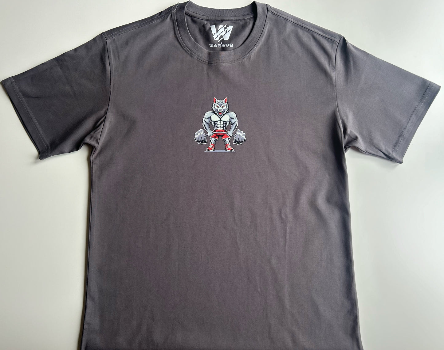 Wolf Design Oversized Tee - Grey
